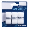 Babolat Overgrip Pro Tour (Comfort) 0.6mm white pack of 3